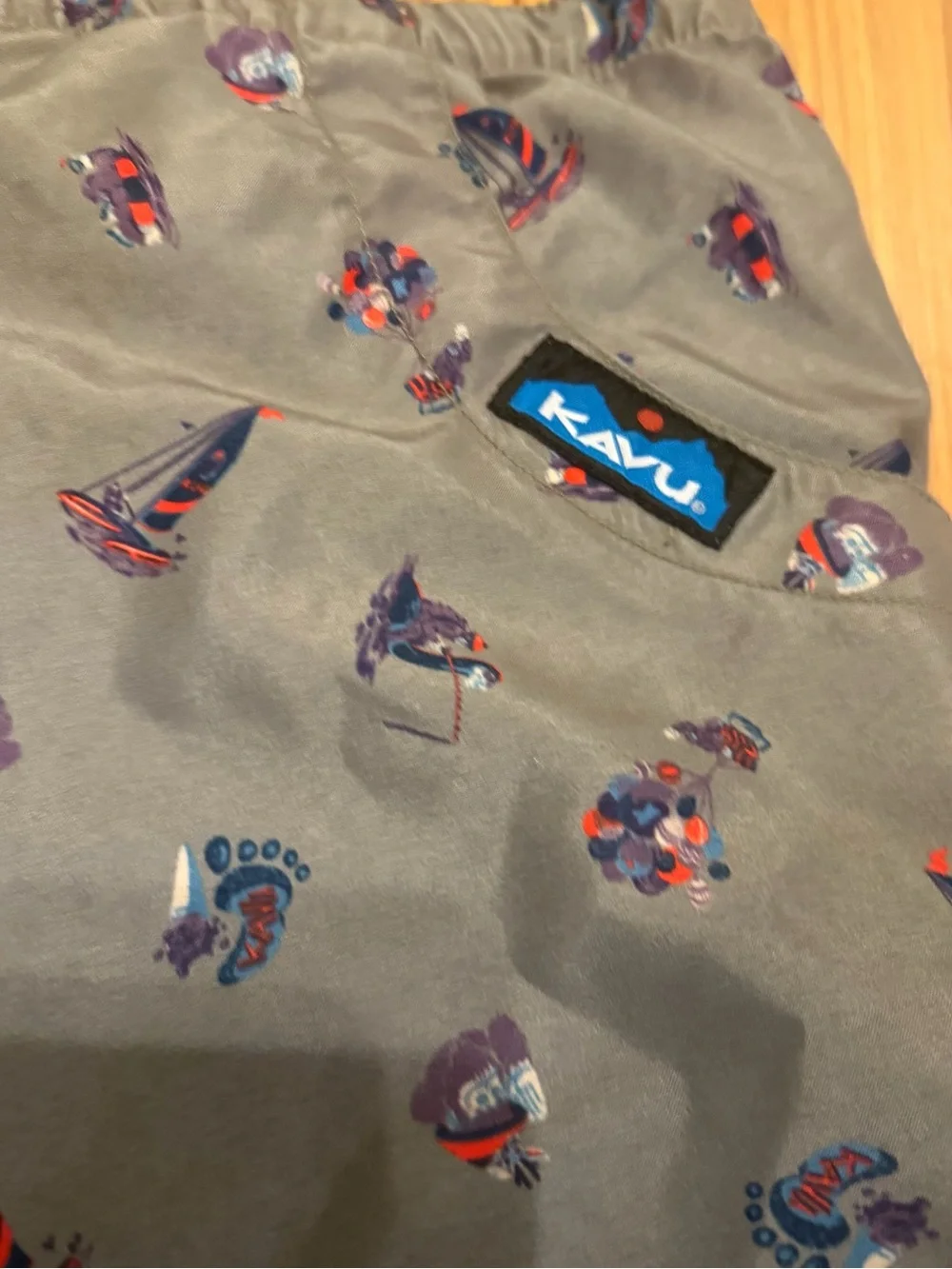 Kavu Big Eddy Salty Sailor Shorts Size Large Swim | Multi Wear